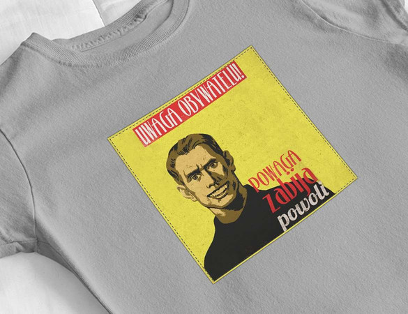 Bluzka damska z naszywką PRL- powaga zabija