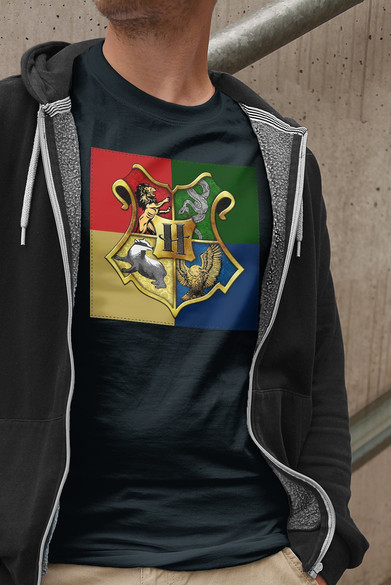 Koszulka z naszywką Harry Potter logo