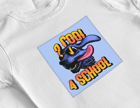 Bluzka damska z naszywką 2 cool 4 school