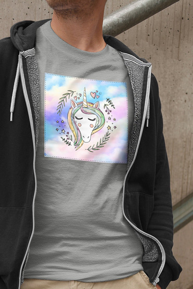 Koszulka z naszywką Unicorne 01