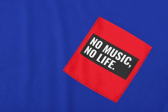 Koszulka z kieszonką NO MUSIC