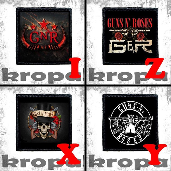 Naszywka Guns N’ Roses 8 X 8 cm Dużo Wzorów!