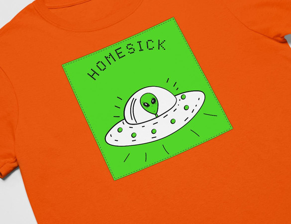 Koszulka z naszywką Homesick