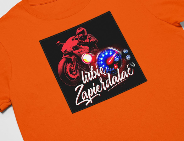 Koszulka z naszywką Lubię zapierd..lać 01