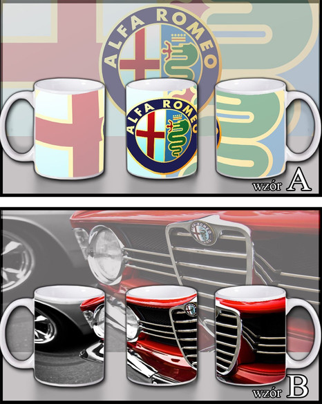 Zestaw ALFA ROMEO poduszka+kubek+GRATIS!  WZORY