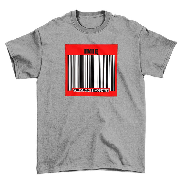 Koszulka z naszywką na Walentynki TWÓJ NAPIS