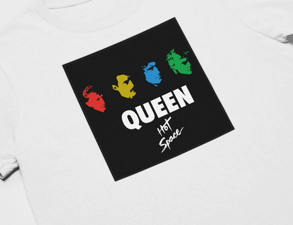 Koszulka z naszywką Queen Hot Space 02