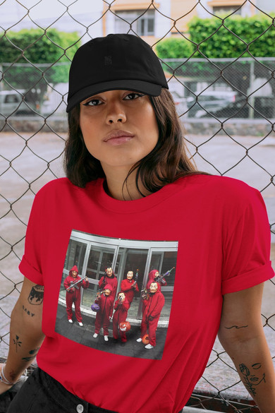 Koszulka z naszywką Dom z papieru 01