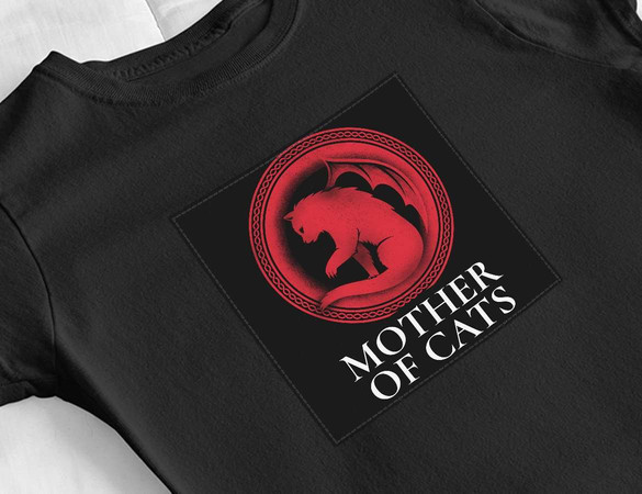 Bluzka damska z naszywką Mother of cats