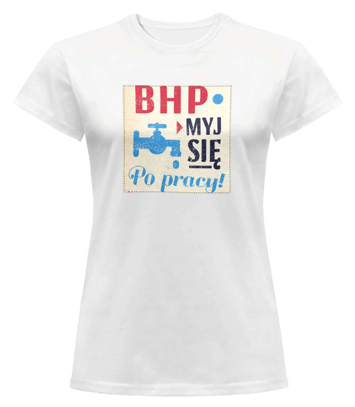 Bluzka damska z naszywką PRL-BHP