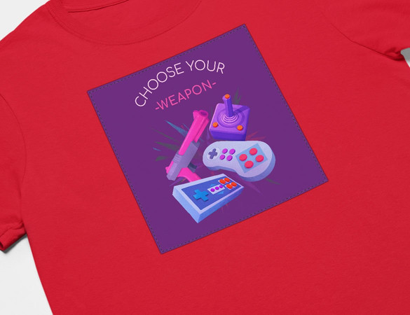 Koszulka z naszywką CHOOSE YOUR WEAPON