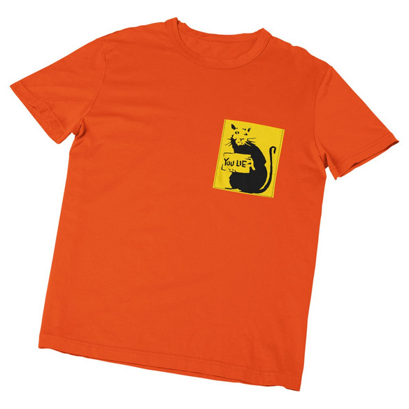 Koszulka z kieszonką BANKSY RAT