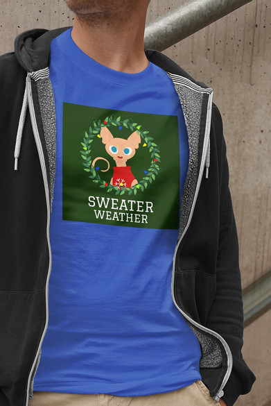 Koszulka z naszywką Sweater weather