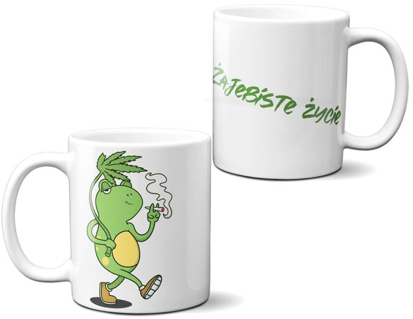 Kubek ŻAJEBISTE ZYCIE na Prezent +imię