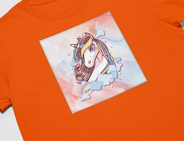 Koszulka z naszywką Unicorne 02