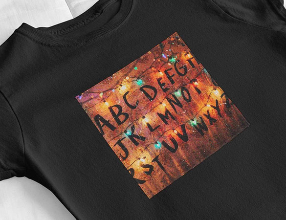 Bluzka damska z naszywką Stranger Things ABC