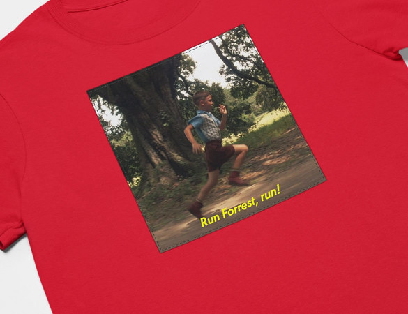 Koszulka z naszywką Forrest Gump RUN