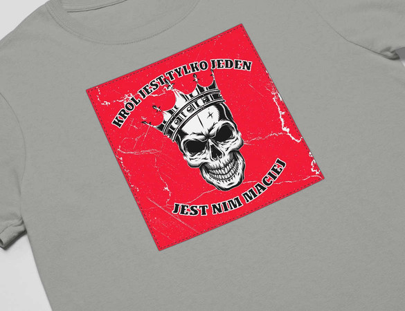 Koszulka z naszywką na Walentynki TWÓJ NAPIS