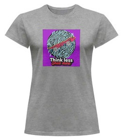 Bluzka damska z naszywką Think less,scate more