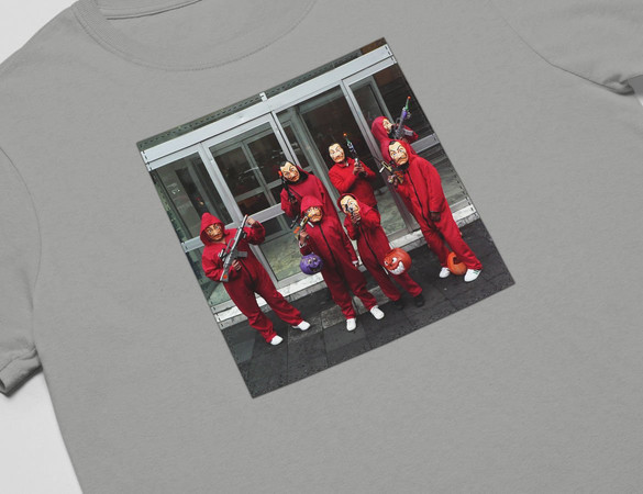 Koszulka z naszywką Dom z papieru 01