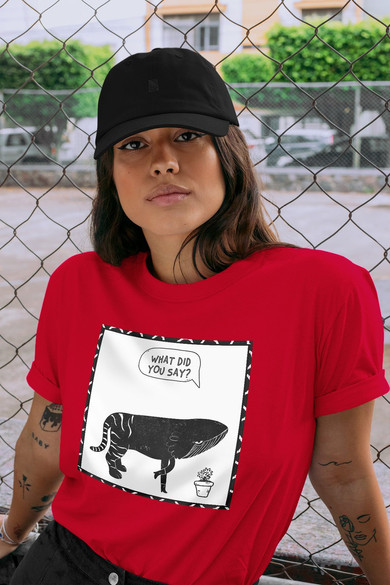 Koszulka z naszywką What did you say?