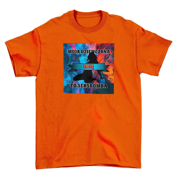 Koszulka z naszywką na Walentynki TWÓJ NAPIS