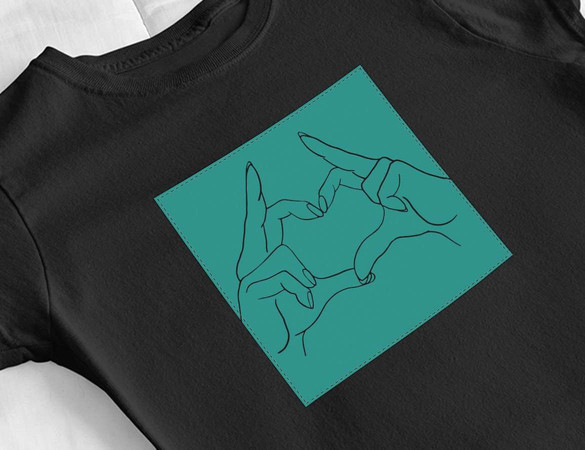 Bluzka damska z naszywką Serce