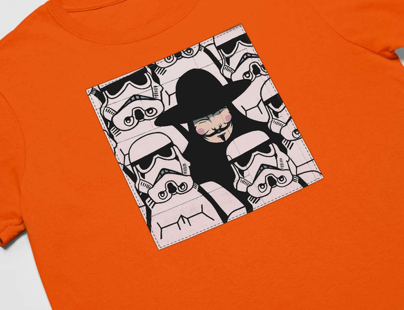 Koszulka z naszywką Anonymous