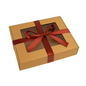 Pudełko prezentowe z okienkiem z kokardką