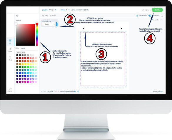 Worek z własnym Nadrukiem KREATOR NADRUKU