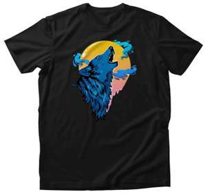 Koszulka WILK KSIĘŻYC WOLF MOON ARTYSTYCZNY