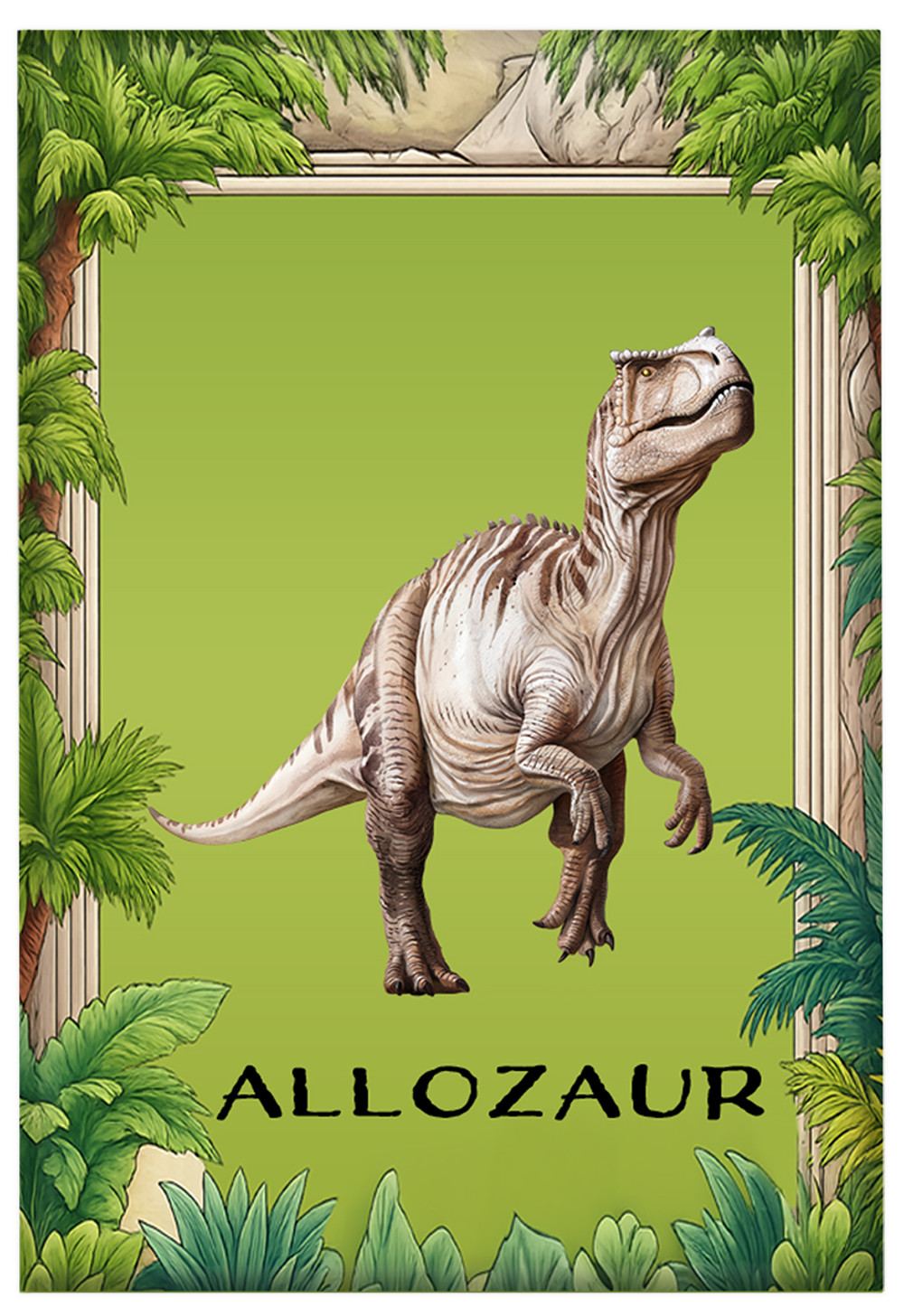 Magnes Dinozaury Allozaur z dowolnym imieniem