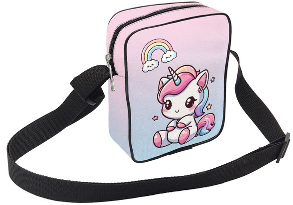 Listonoszka Jednorożec Kawaii z tęczą – słodki styl, idealna dla dziewczynki
