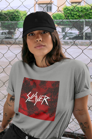 Koszulka z naszywką Slayer World painted