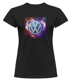 Bluzka damska z naszywką Volkswagen logo colours