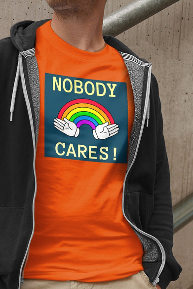 Koszulka z naszywką Nobody cares