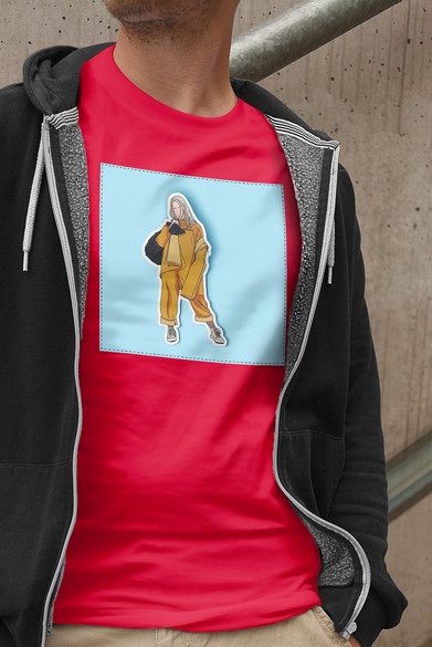 Koszulka z naszywką Billie Eilish 06