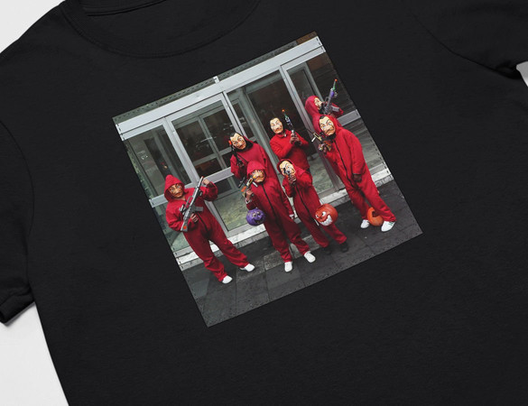 Koszulka z naszywką Dom z papieru 01