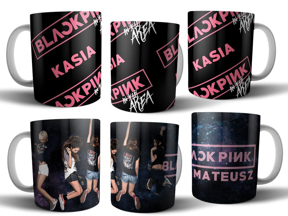 Kubek BLACKPINK + IMIĘ GRATIS, PREZENT, roz.Standard