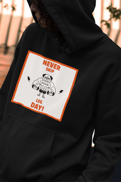 Bluza z naszywką Never skip leg day
