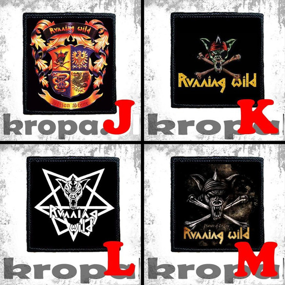 Naszywka RUNNING WILD 10 x 10 cm  Dużo Wzorów!