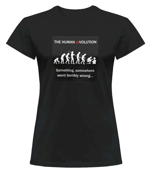 Bluzka damska z naszywką Human reVOLUTION