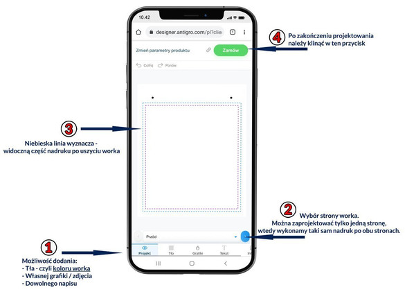 Worek z własnym Nadrukiem KREATOR NADRUKU