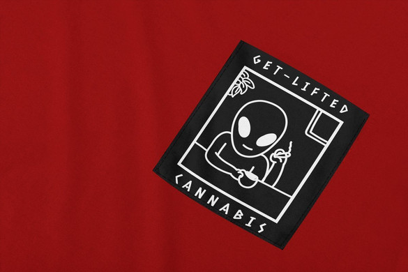 Koszulka z kieszonką GET-LIFTED CANNABIS