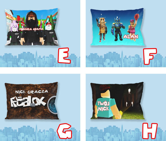 Poduszka ROBLOX FULLPRINT 60x40cm Z POLSKI WZORY