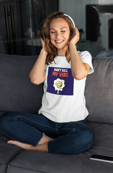 Bluzka damska z naszywką Don't Kill My Vibe