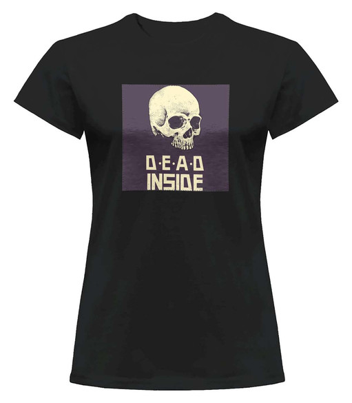 Bluzka damska z naszywką Skull : Dead inside