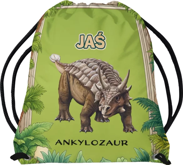 Worek Dinozaury Ankylozaur z nadrukiem imienia