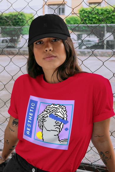 Koszulka z naszywką Aesthetic