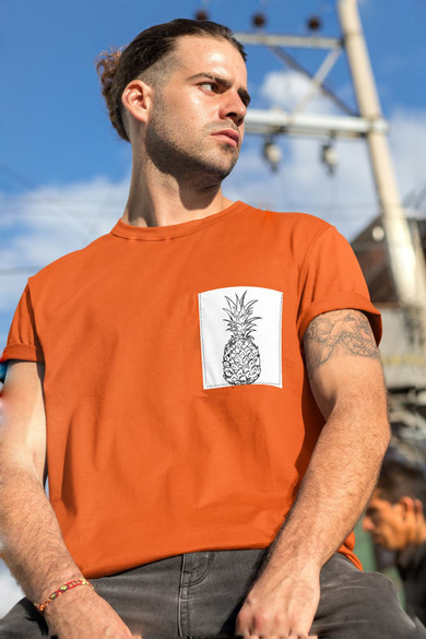 Koszulka z kieszonką ANANASY 6